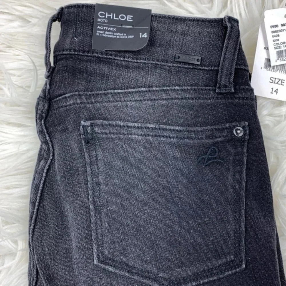𝅺DL1961 Chloe Moto Skinny Jeans Girl 14 Torque
